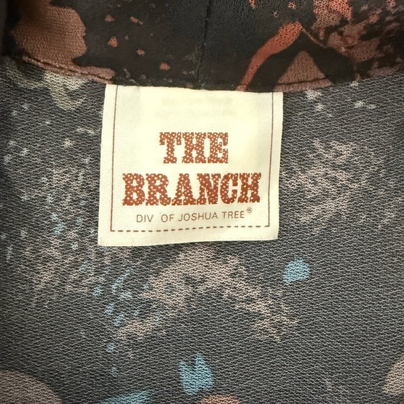 80s Vintage Semi-Sheer Floral Blouse – The Branch / Joshua Tree – Sz M - Picture 5 of 5